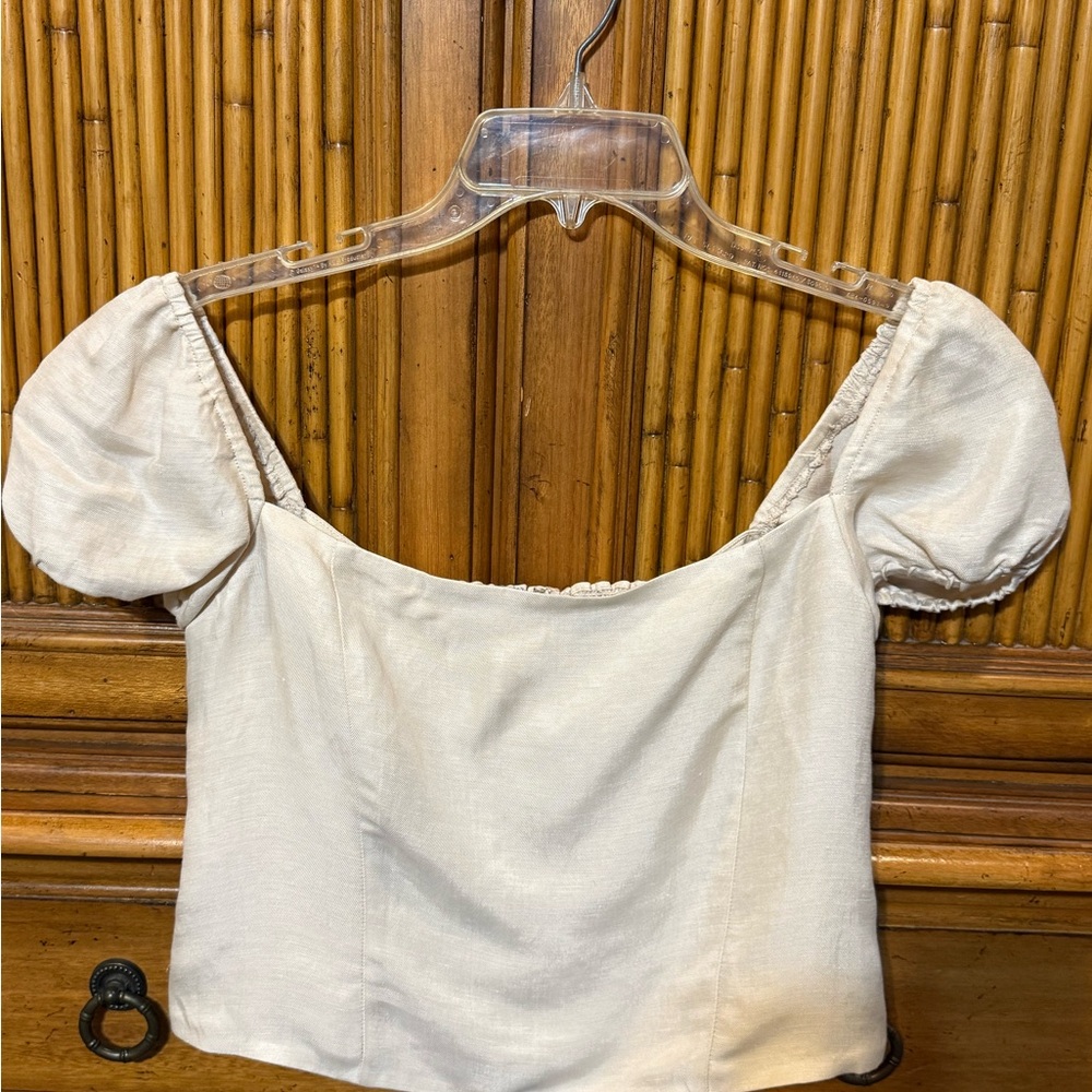 J. Crew linen blend top